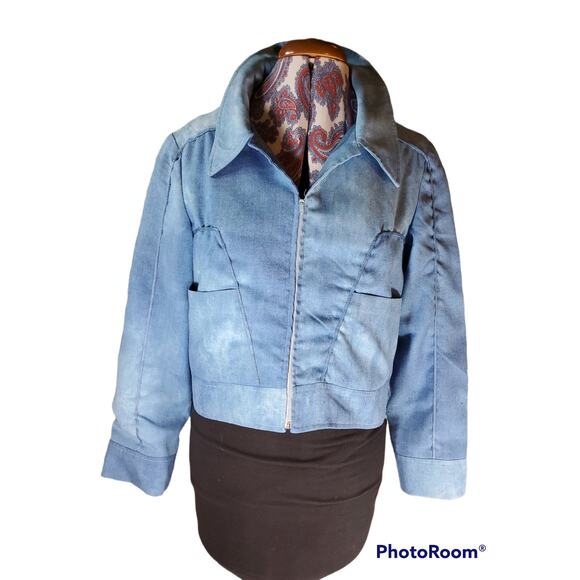 Vintage Cropped Jean Jacket - Picture 1 of 7
